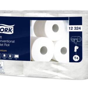 12324 Tork Premium toiletpapier zacht traditioneel tissue 2-lgs wit 400 vel 7x6 rol/baal T4