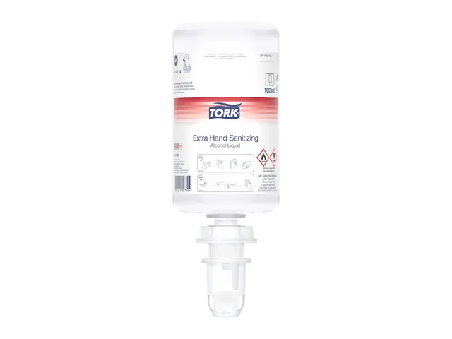 424214 Tork Premium extra vloeibare alcohol voor handdesinfectie, 6×1 ltr S4