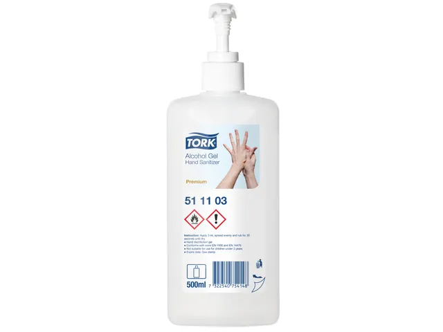 511103 Tork Premium alcohol gel 12 x 500 ml