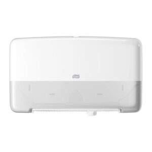 555500 Tork Elevation twin mini jumbo toiletpapier dispenser kunststof wit T2